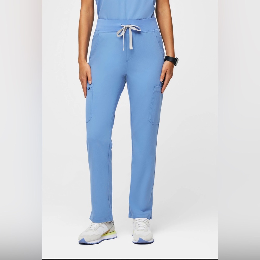 FIGS Yola High-Rise Slim Scrub Pant Ceil Blue | Small